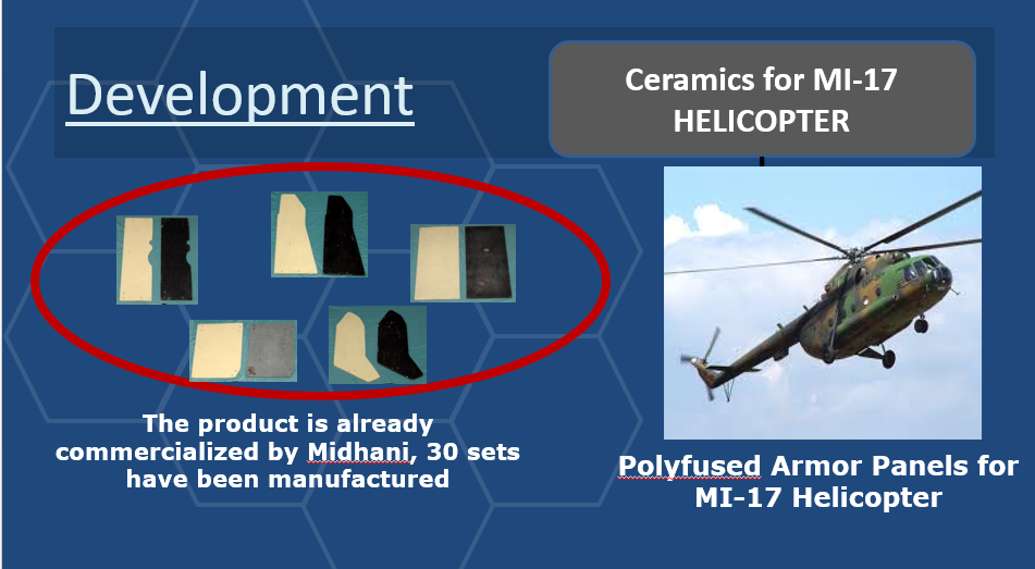 Ballistic Grade Zirconia Toughened Tiles for Mi 17 Helicopters image